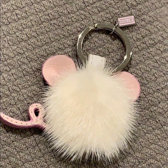 COPY - NWGR RARE Coach Vintage Fur & Leather Mouse keyfob - Picture 1 of 7
